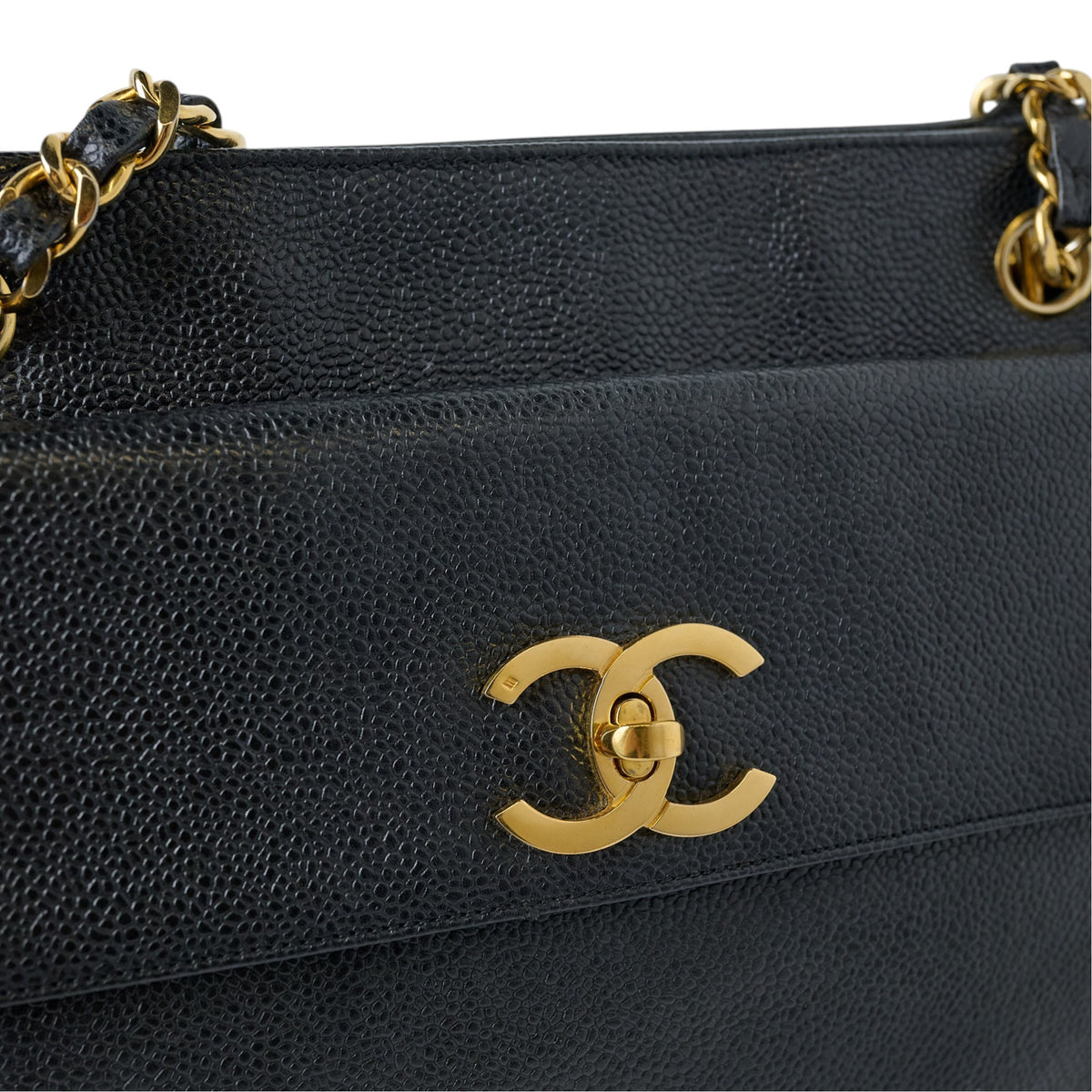 Vintage Chanel CC Logo Tote
