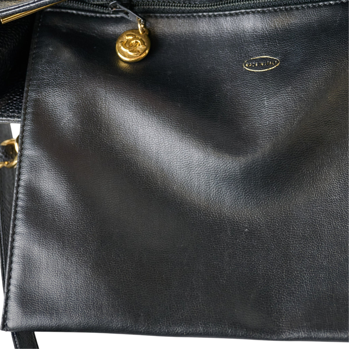 Vintage Chanel CC Logo Tote