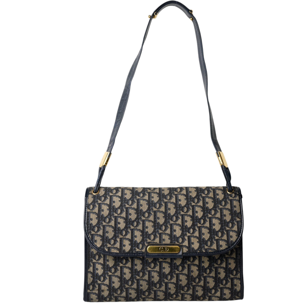 Christian Dior Navy Oblique Shoulder Bag