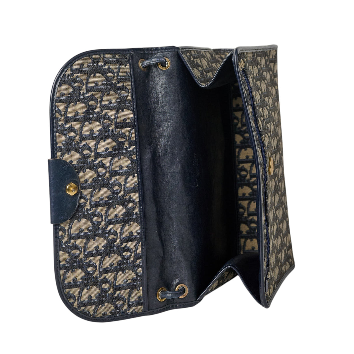 Christian Dior Navy Oblique Shoulder Bag