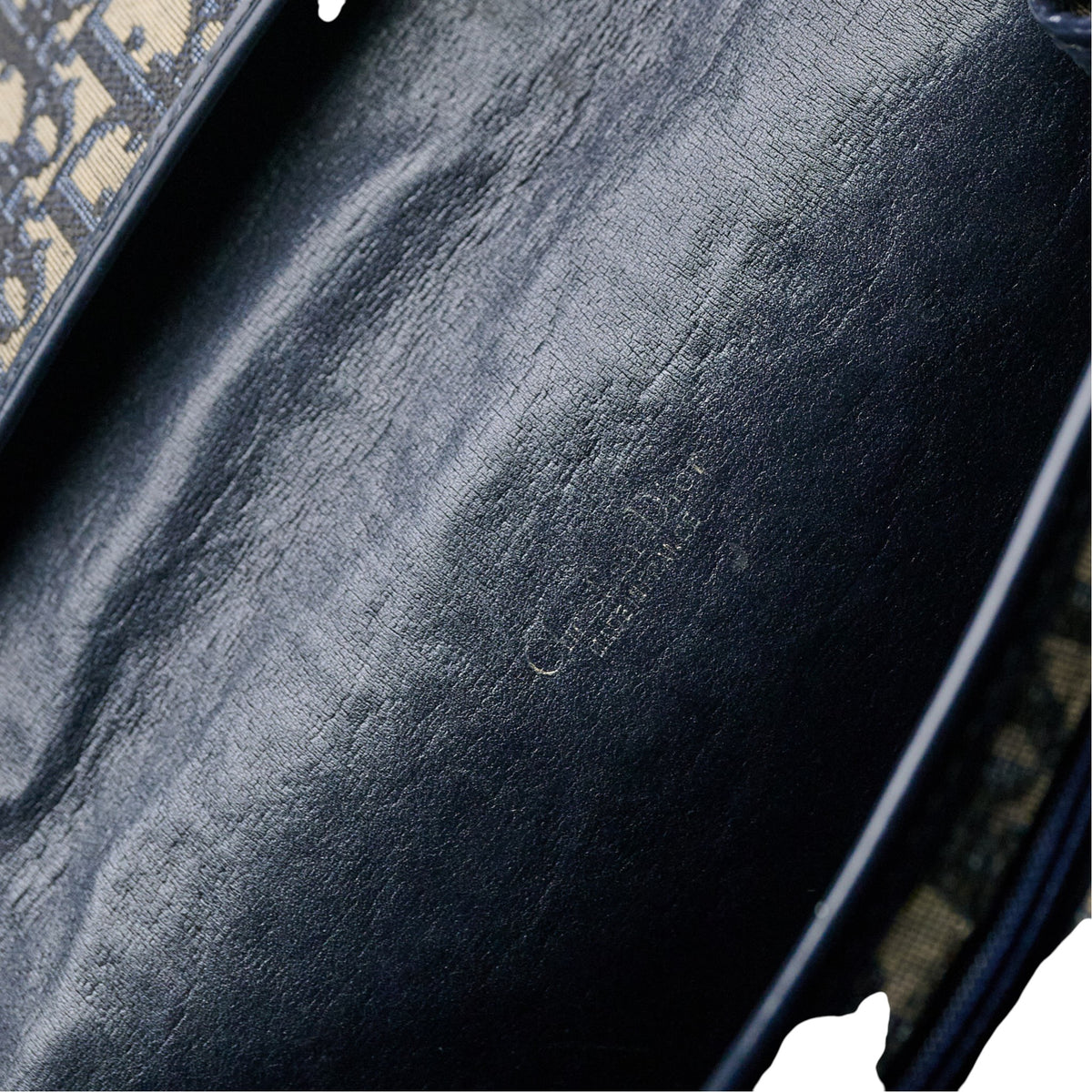 Christian Dior Navy Oblique Shoulder Bag