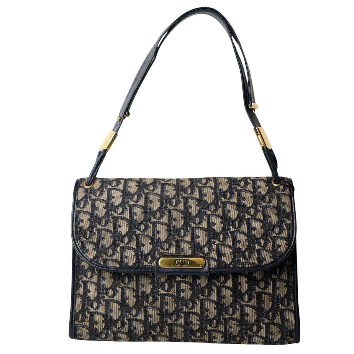 Christian Dior Navy Oblique Shoulder Bag
