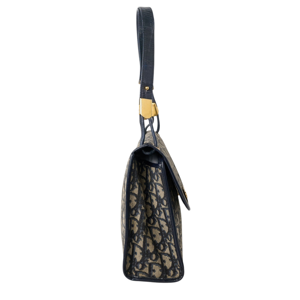 Christian Dior Navy Oblique Shoulder Bag