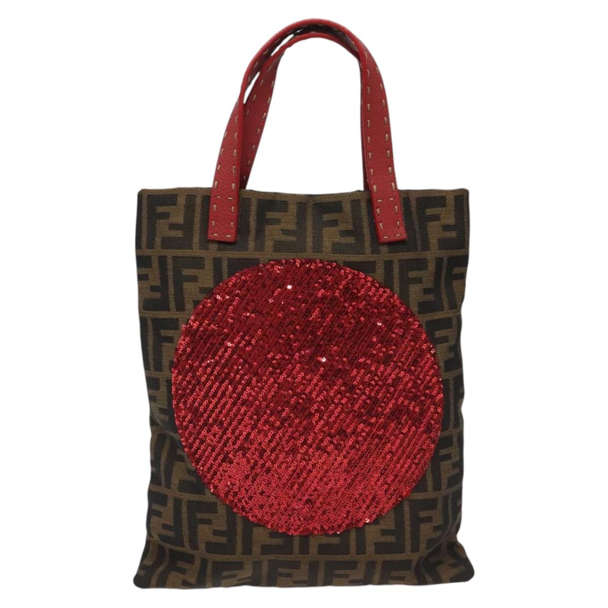 Fendi 2003 Zucca Sequin Tote Bag
