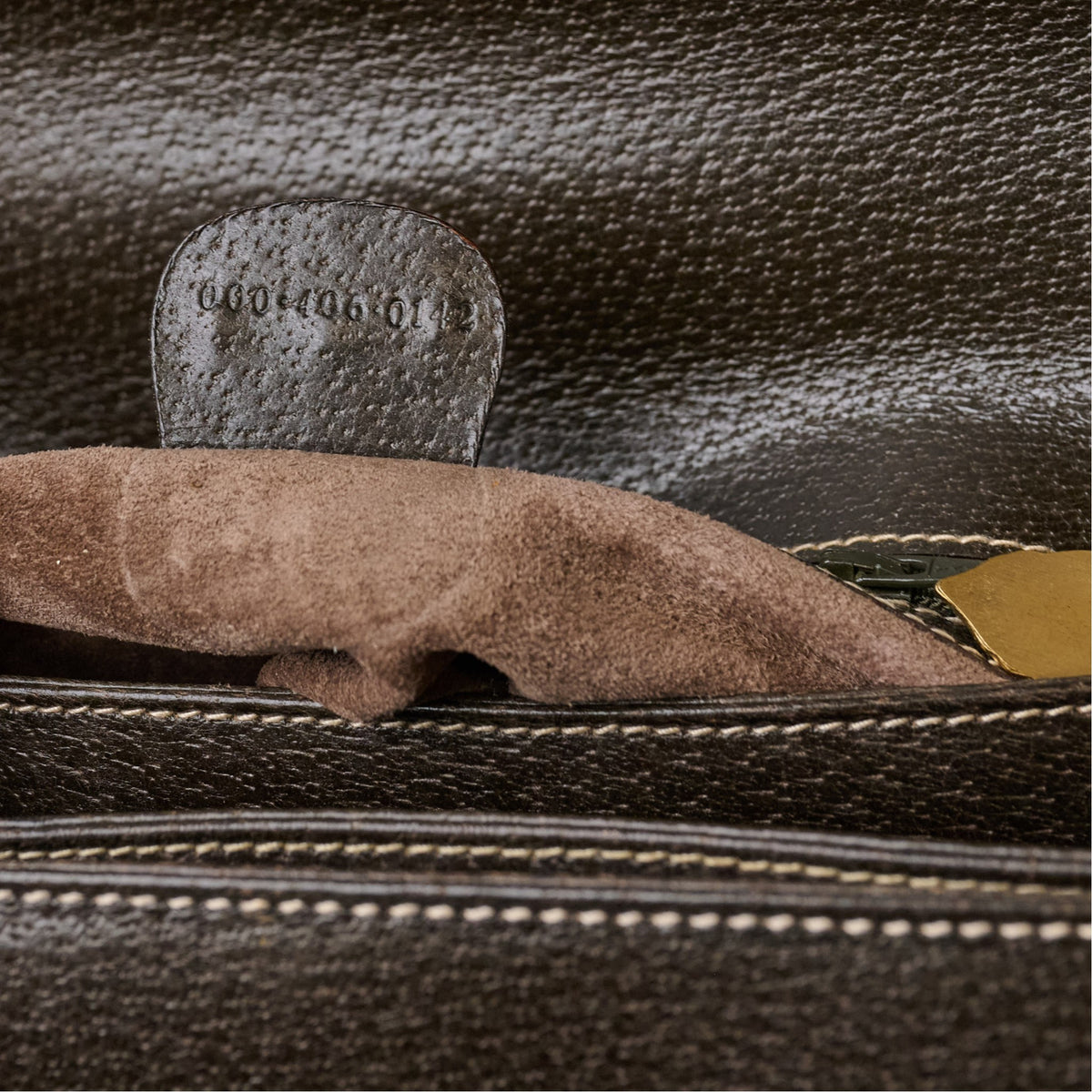 Gucci Boarskin Bamboo Top Handle Bag
