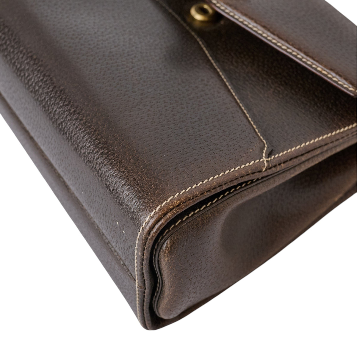 Gucci Boarskin Bamboo Top Handle Bag