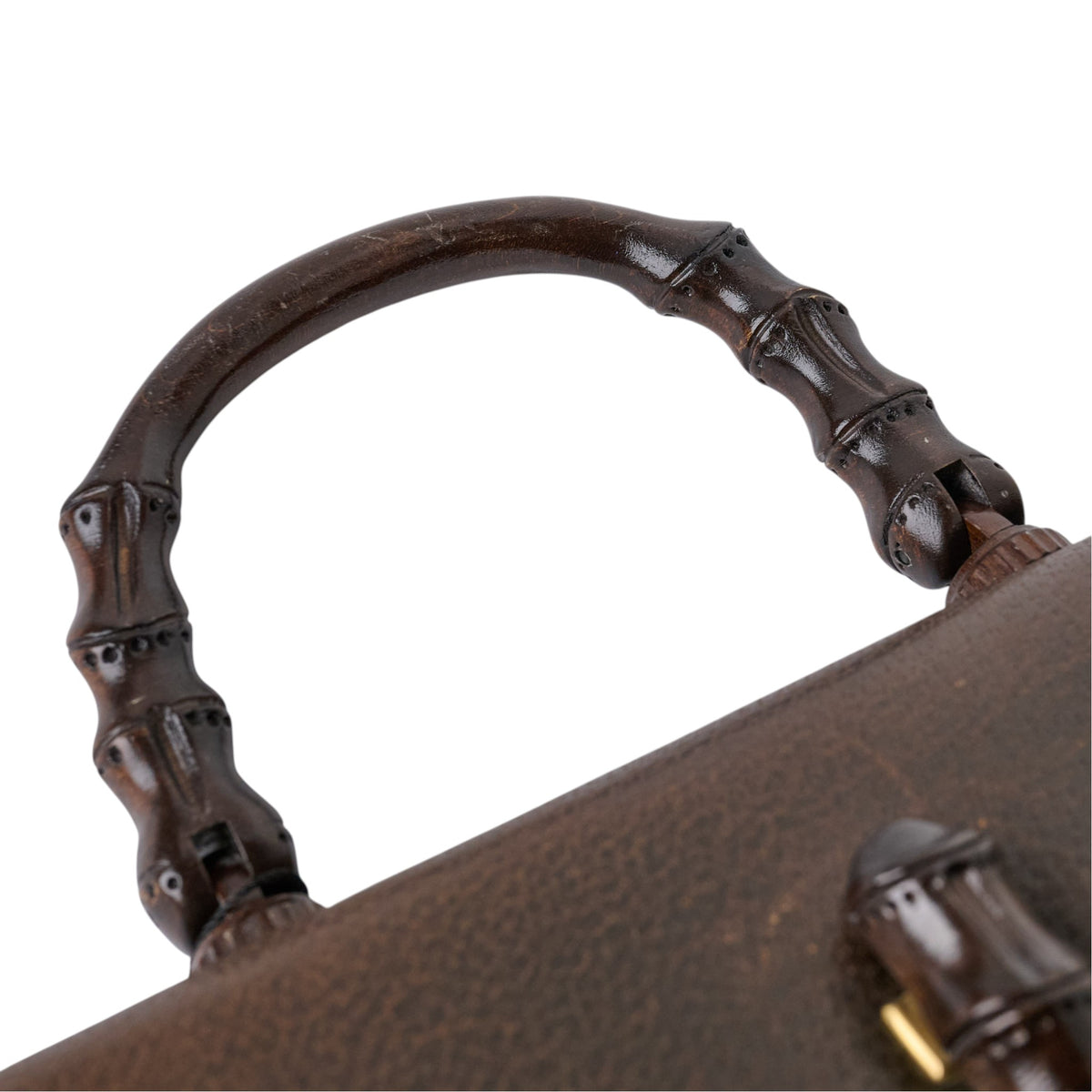 Gucci Boarskin Bamboo Top Handle Bag