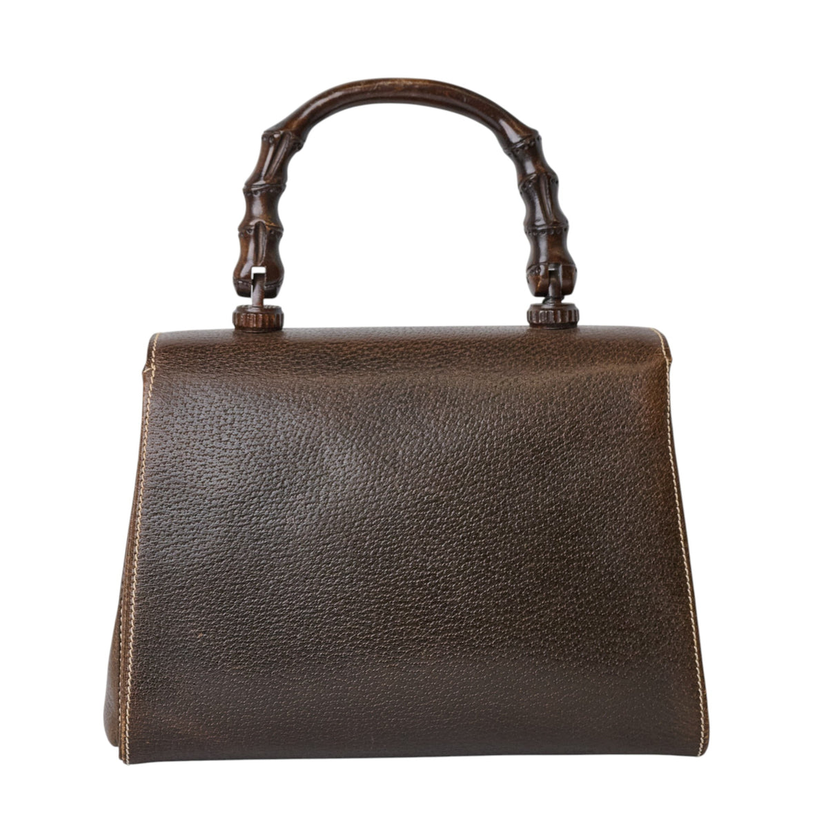 Gucci Boarskin Bamboo Top Handle Bag