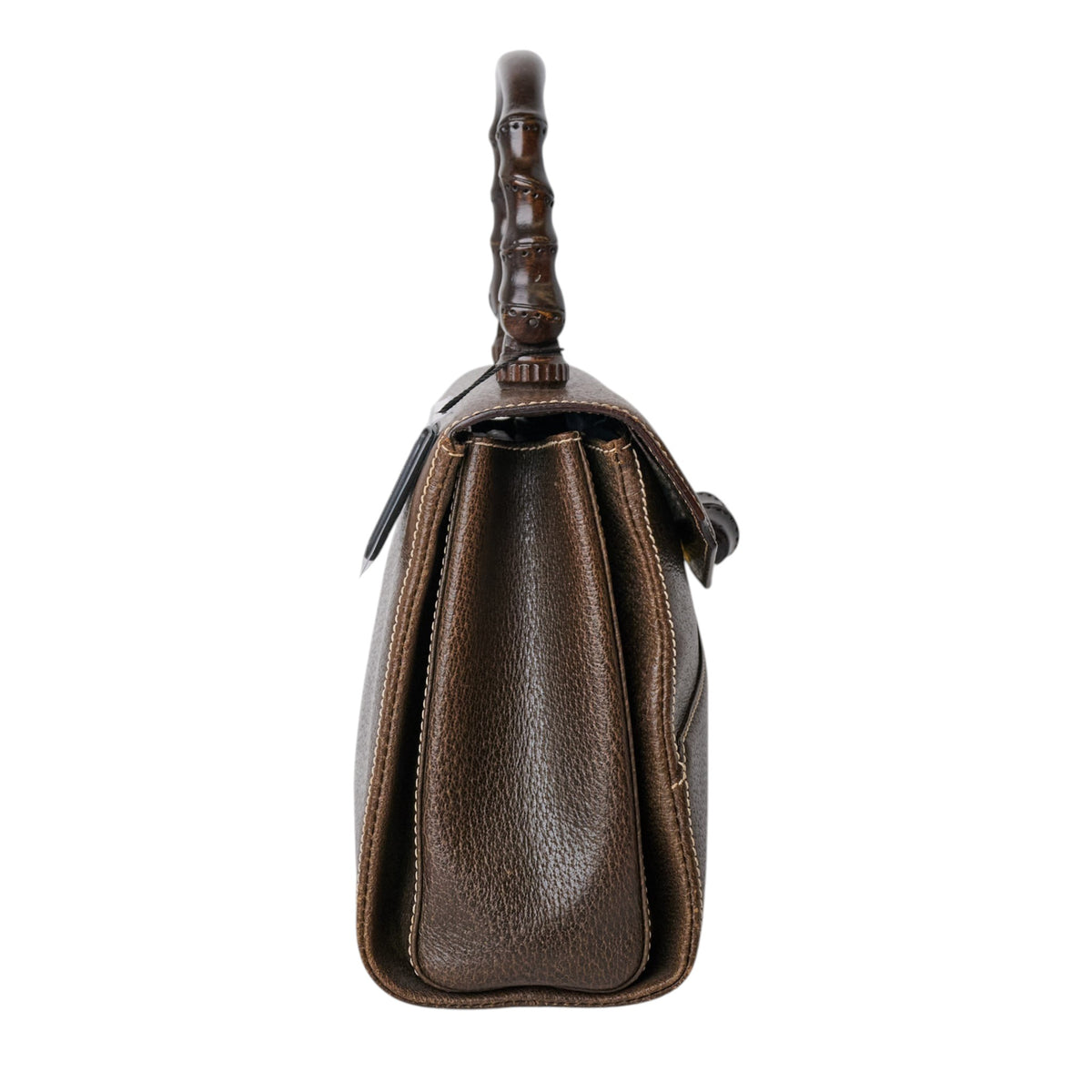 Gucci Boarskin Bamboo Top Handle Bag