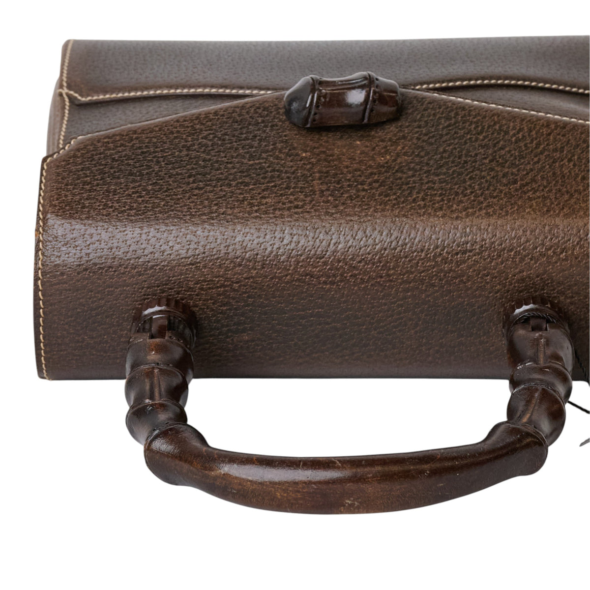 Gucci Boarskin Bamboo Top Handle Bag