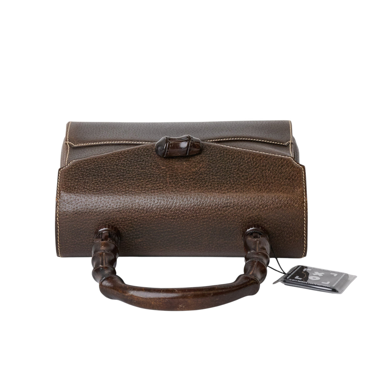 Gucci Boarskin Bamboo Top Handle Bag