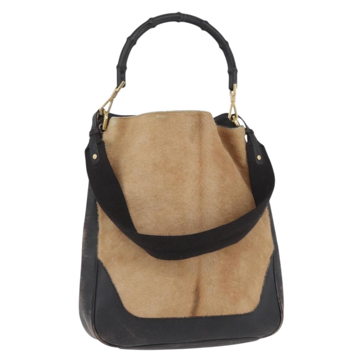 Gucci Tom Ford Era Calf Hair Bamboo 2-Way Bag