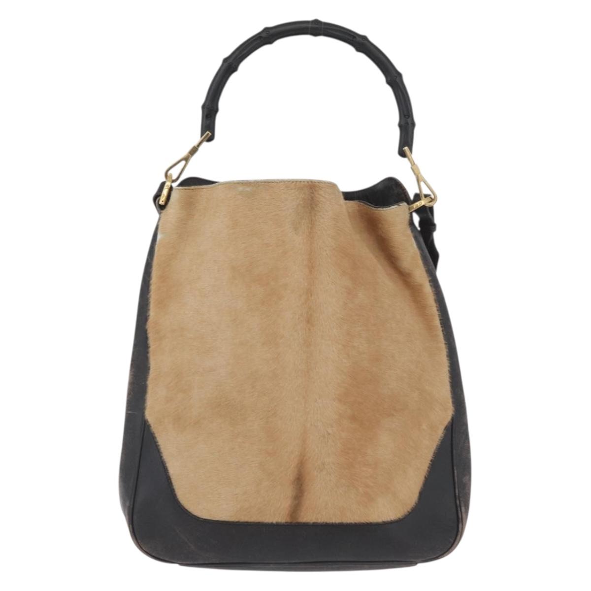 Gucci Tom Ford Era Calf Hair Bamboo 2-Way Bag