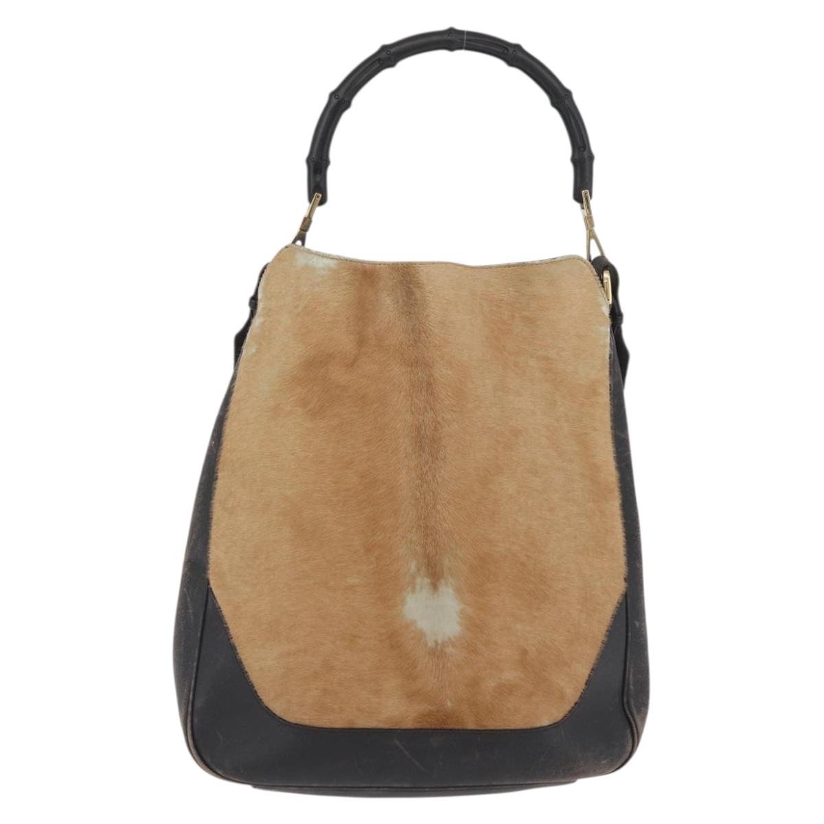 Gucci Tom Ford Era Calf Hair Bamboo 2-Way Bag