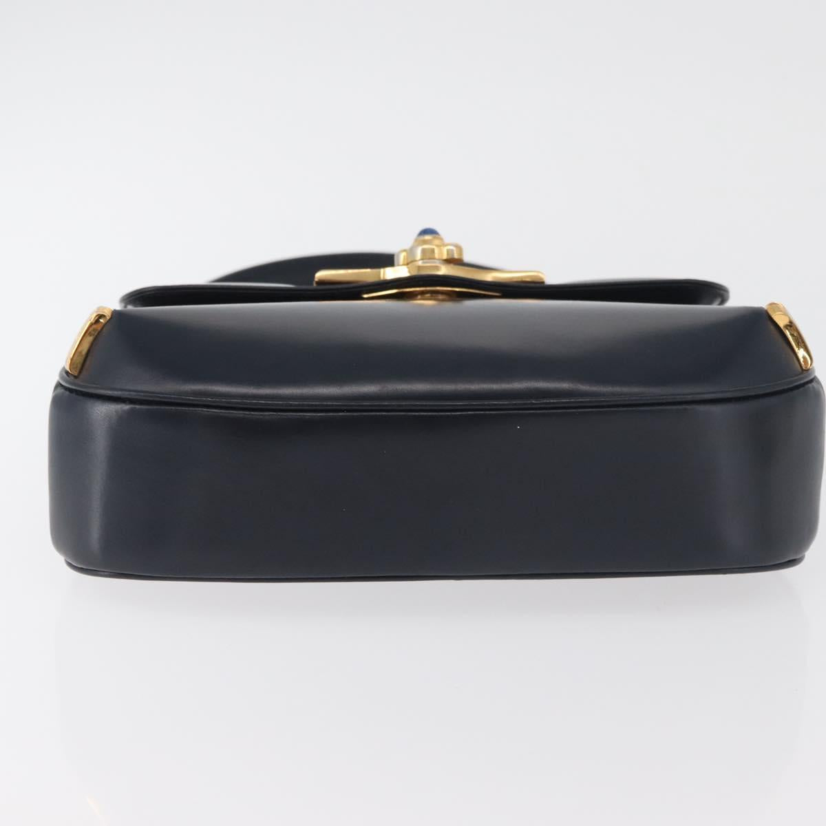 Gucci Vintage Lapis Stone Jeweled Horsebit Shoulder Bag
