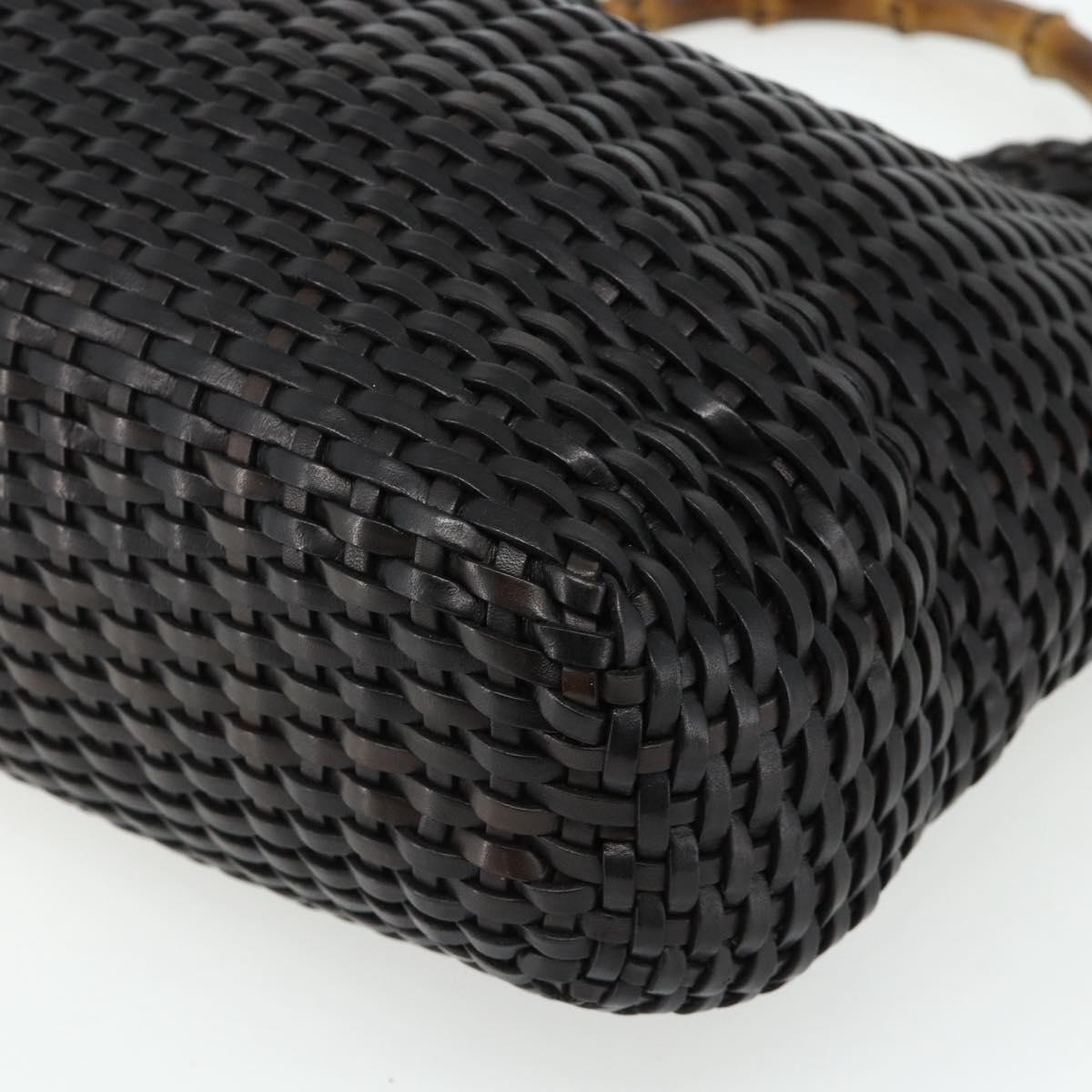 Gucci Tom Ford Era Woven Leather Bamboo 2-Way Bag