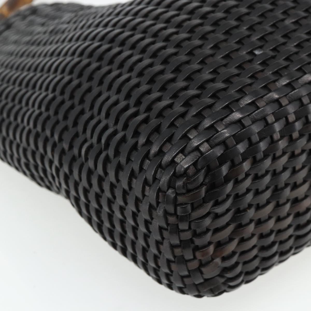 Gucci Tom Ford Era Woven Leather Bamboo 2-Way Bag