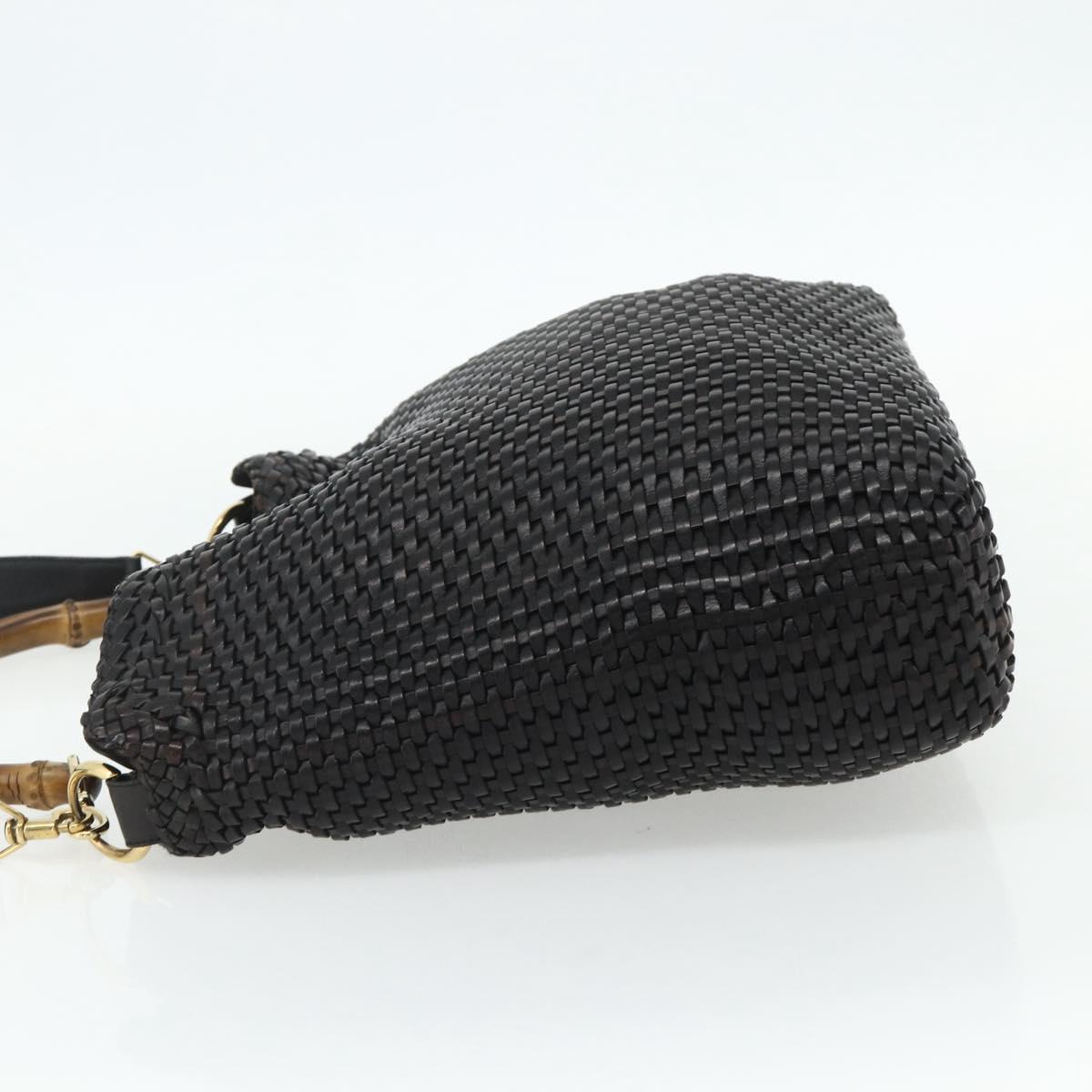 Gucci Tom Ford Era Woven Leather Bamboo 2-Way Bag