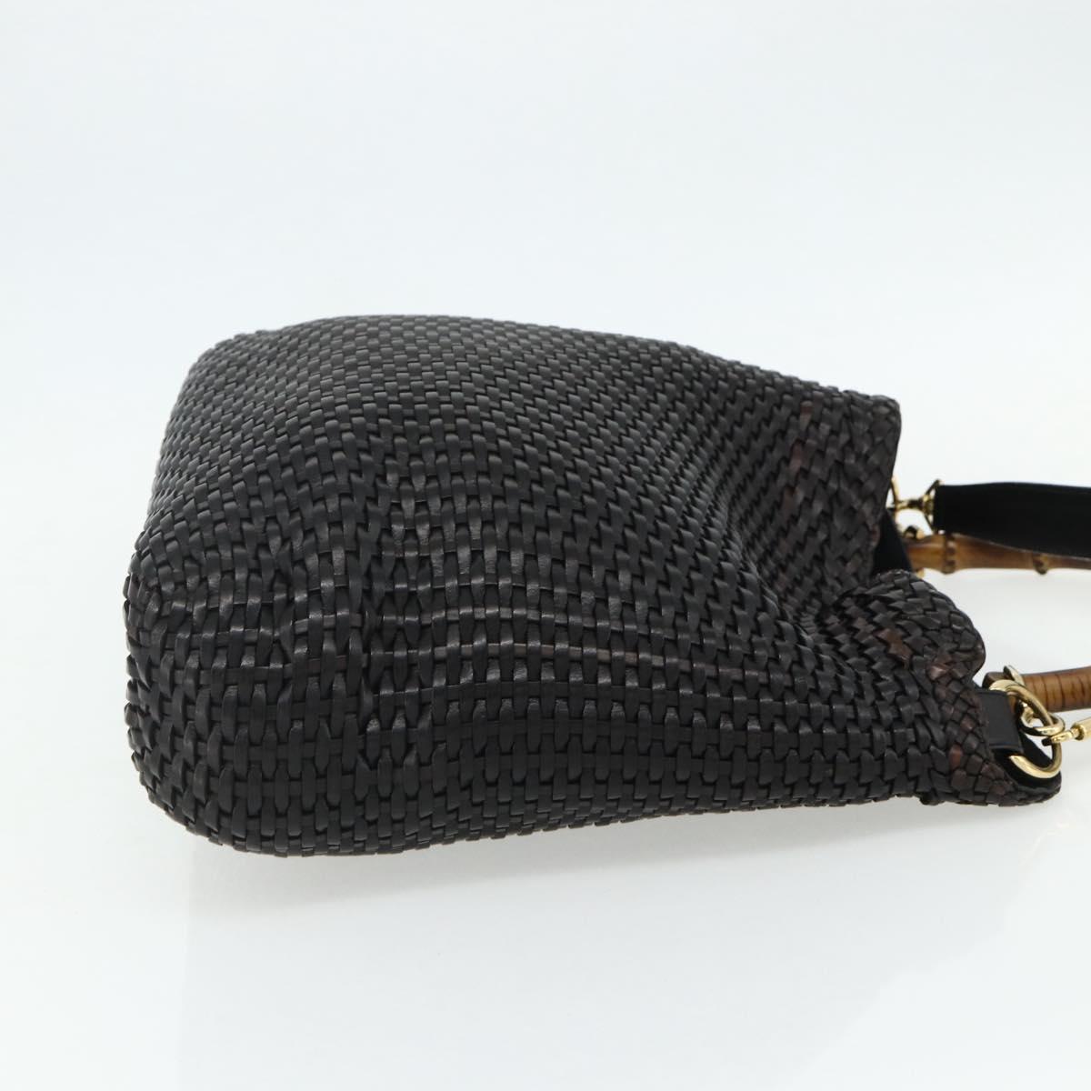 Gucci Tom Ford Era Woven Leather Bamboo 2-Way Bag