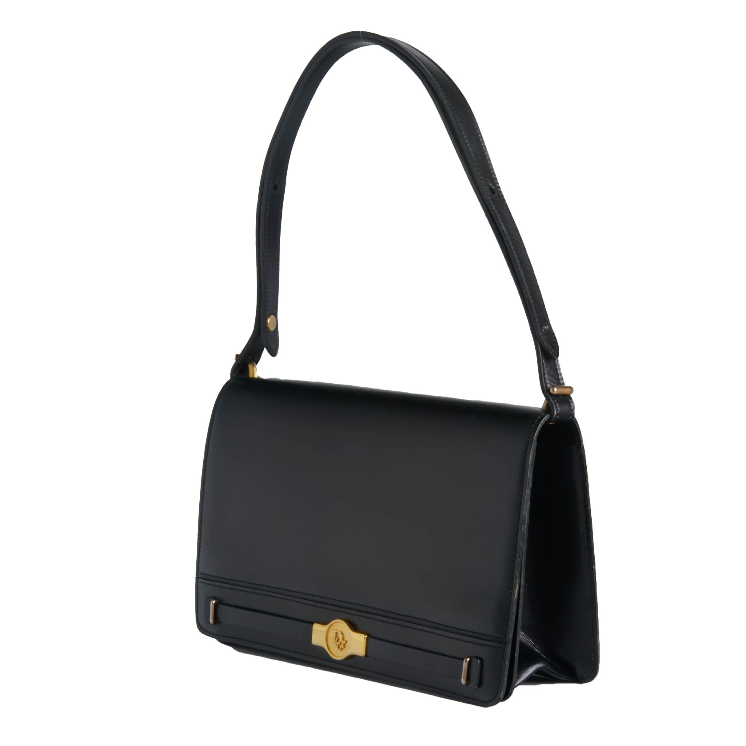 Christian Dior Black Leather Shoulder Bag