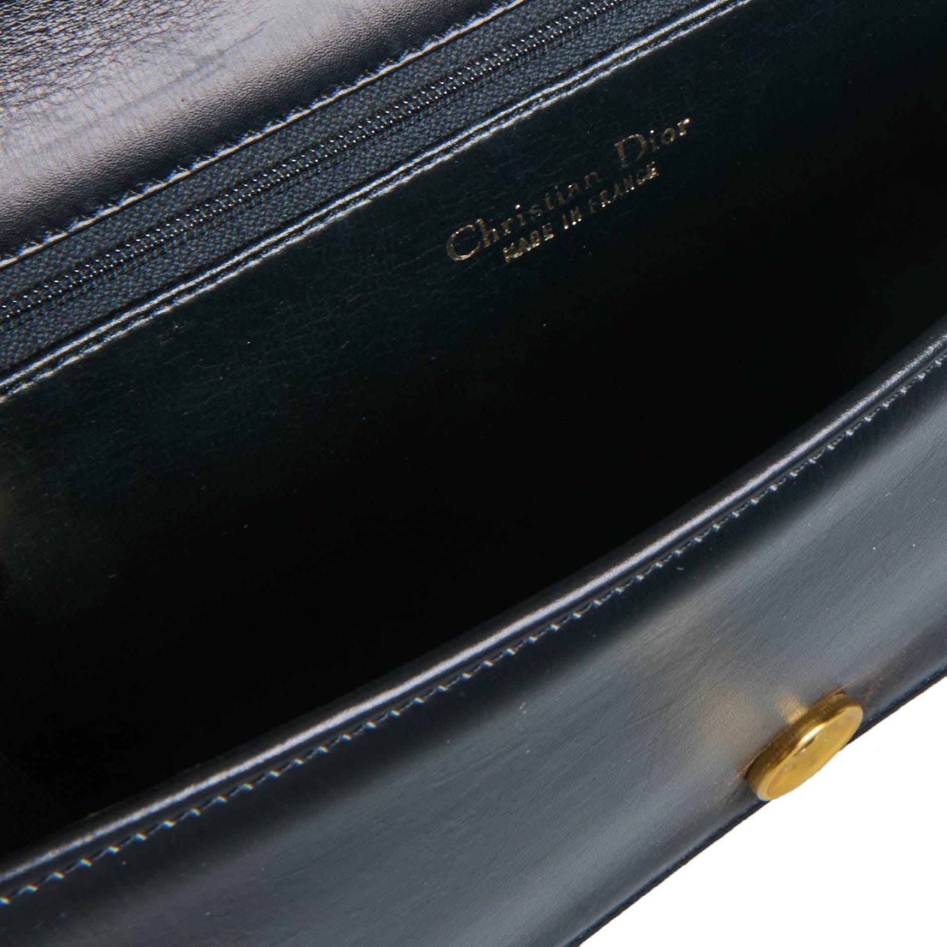 Christian Dior Black Leather Shoulder Bag