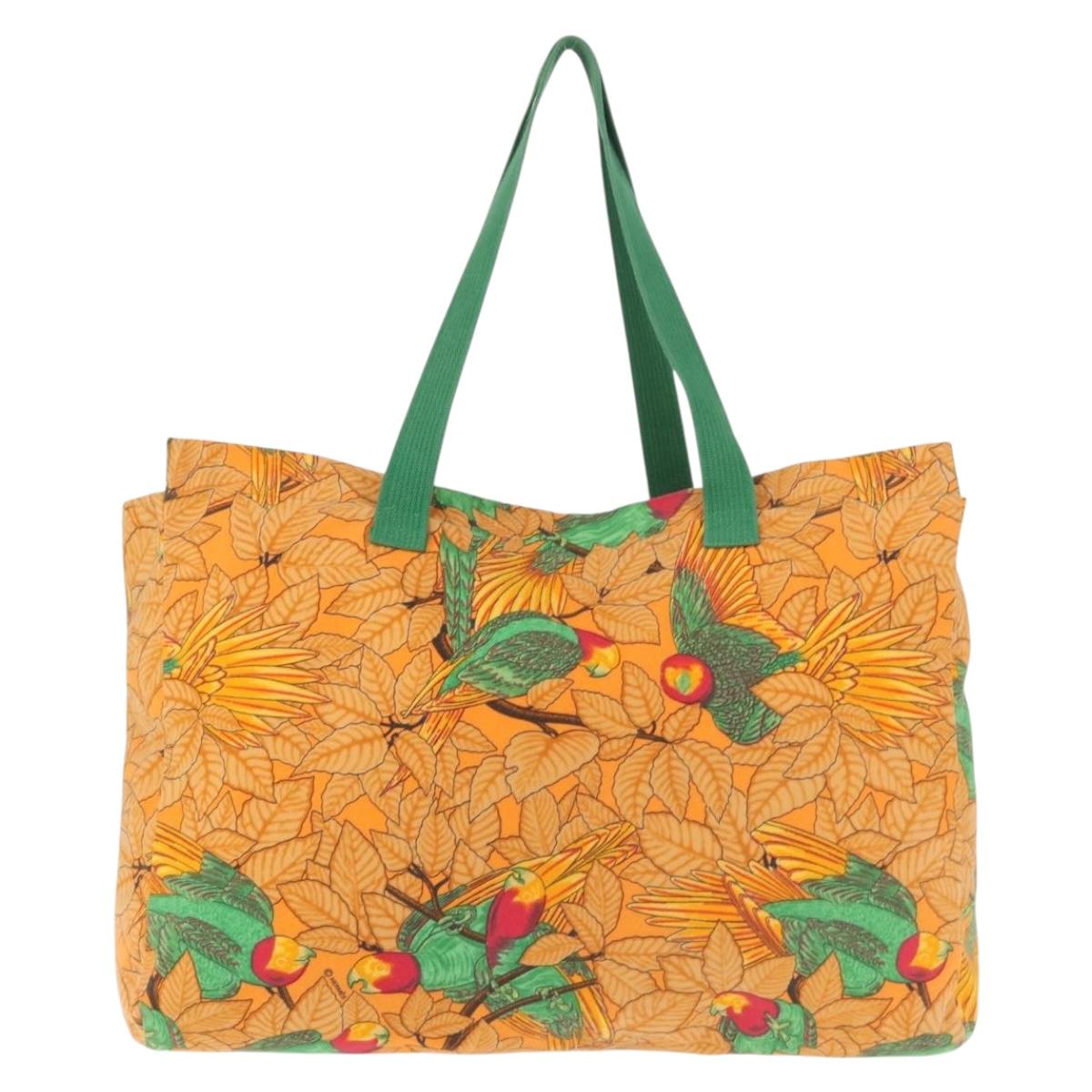 Hermès Tropical Parrot Print Tote