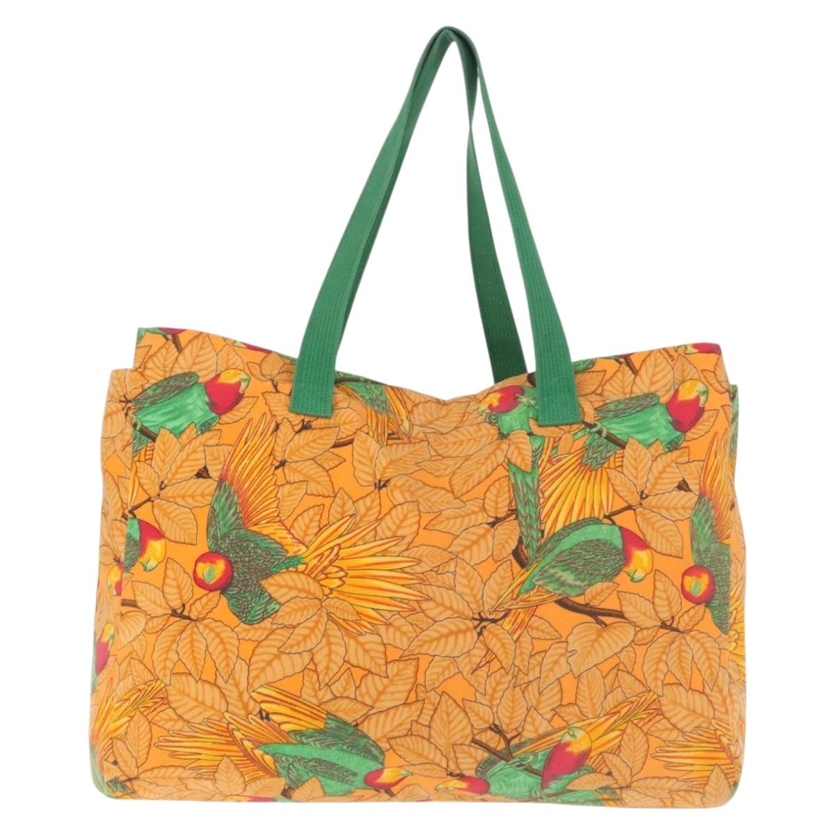 Hermès Tropical Parrot Print Tote