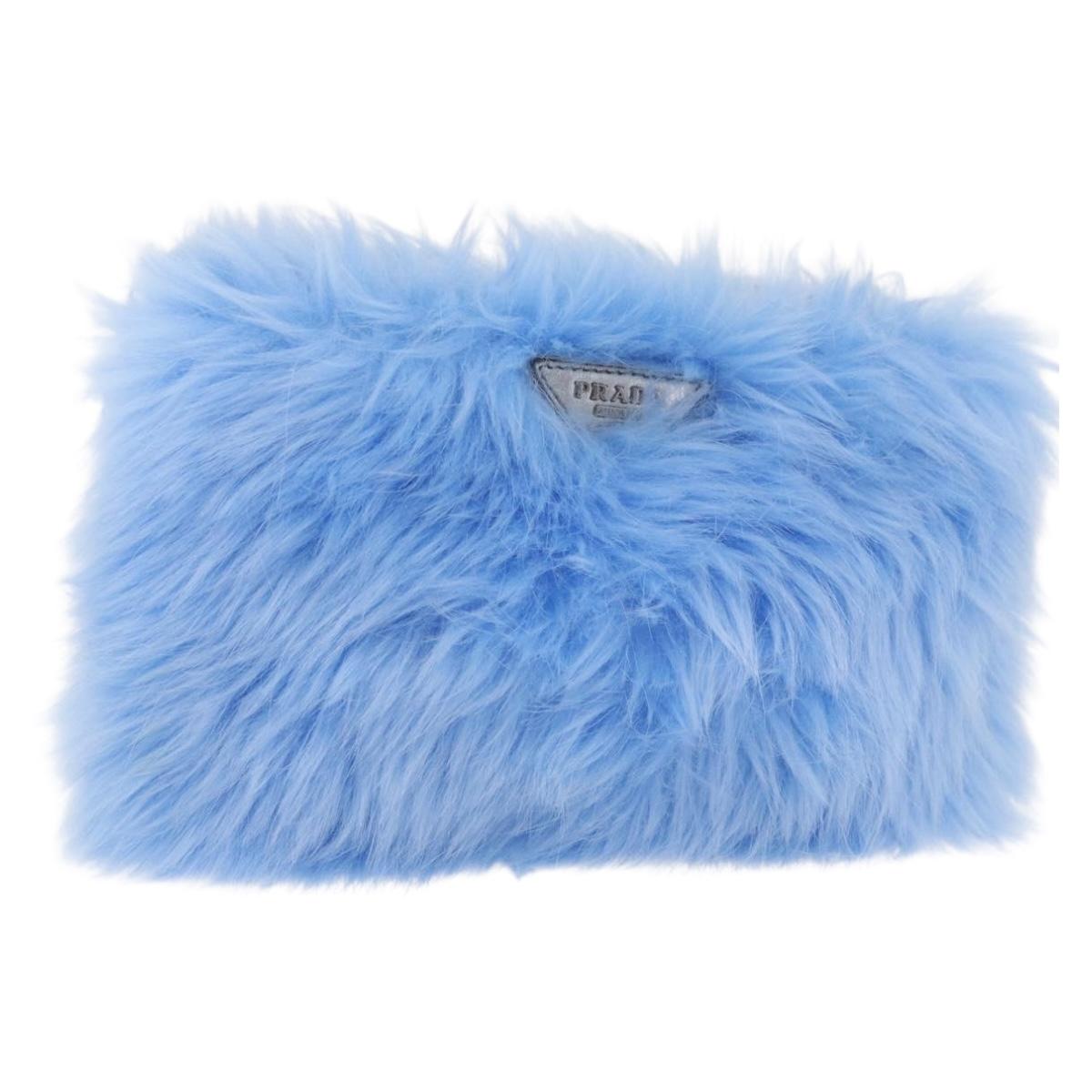Prada Y2K Eco Pelliccia Faux Fur Wristlet