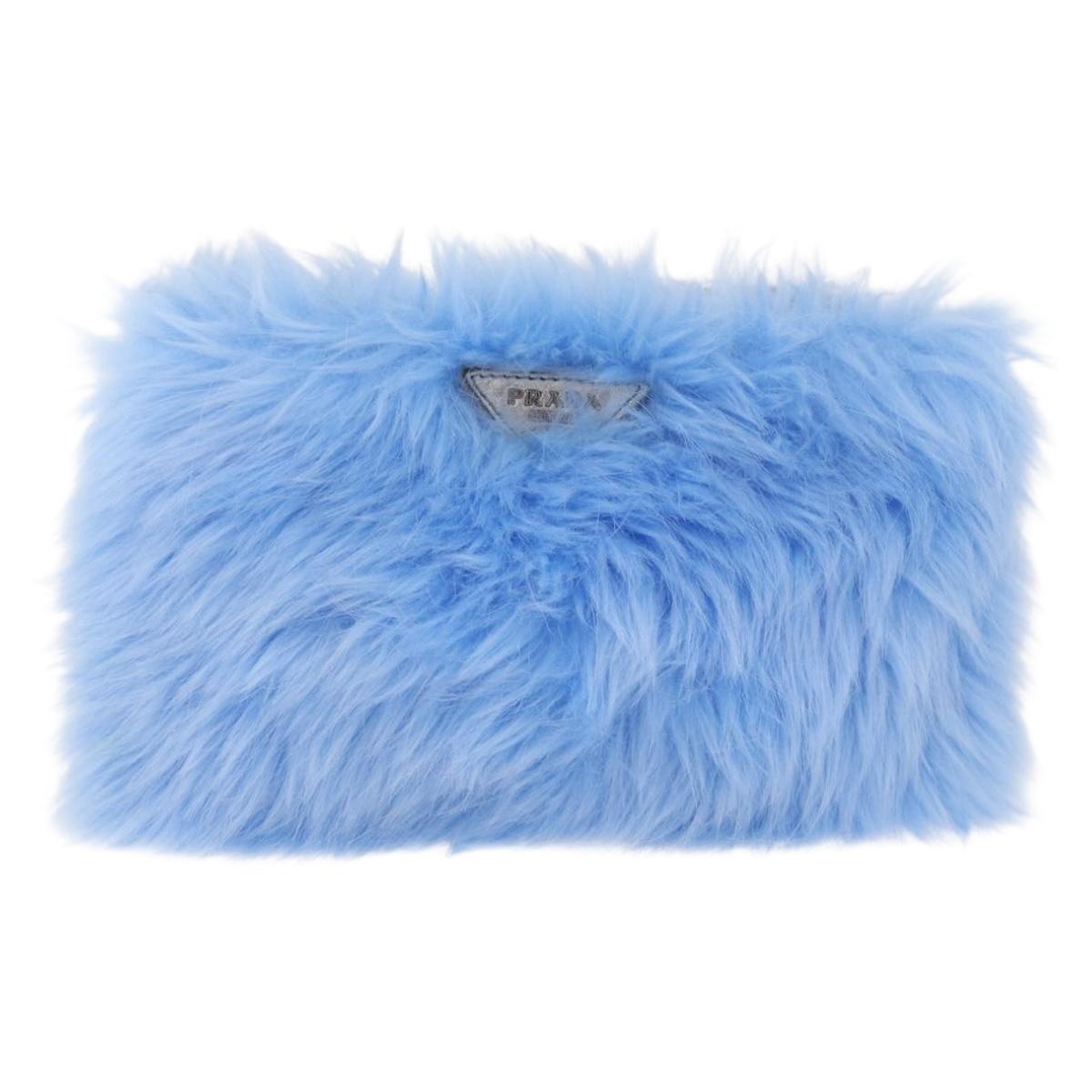 Prada Y2K Eco Pelliccia Faux Fur Wristlet
