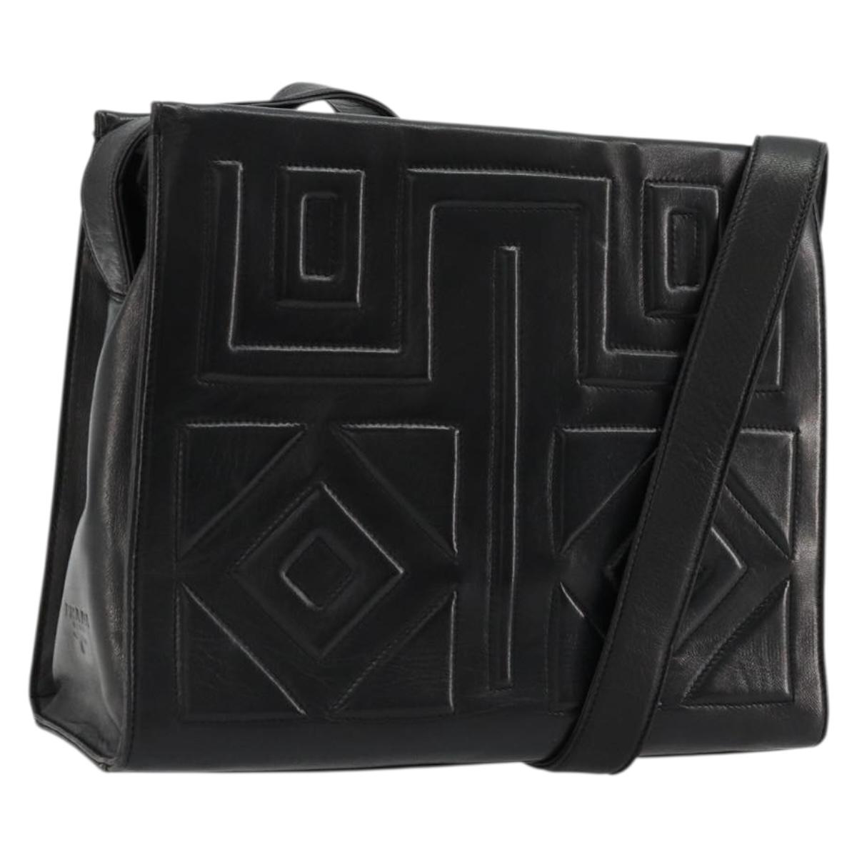 Prada Spazzolato Geometric Crossbody