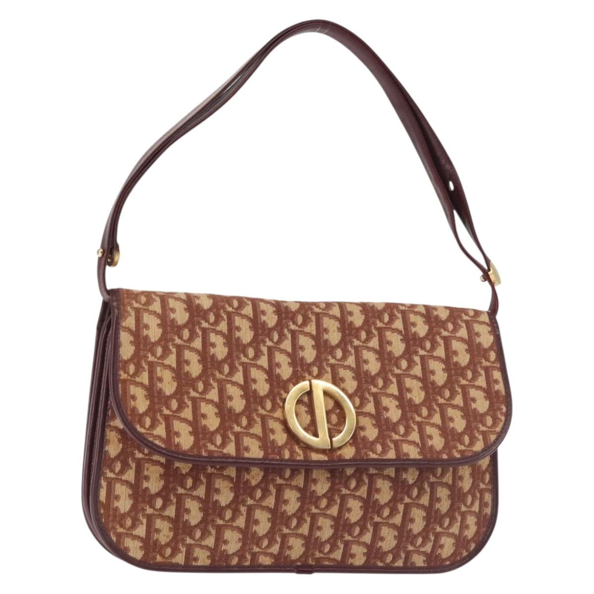 Christian Dior Burgundy Oblique Shoulder Bag
