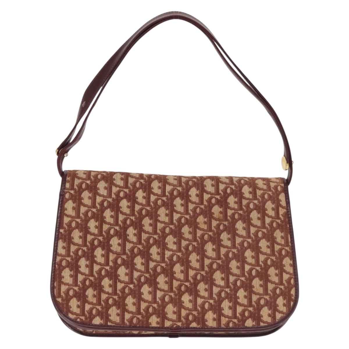 Christian Dior Burgundy Oblique Shoulder Bag