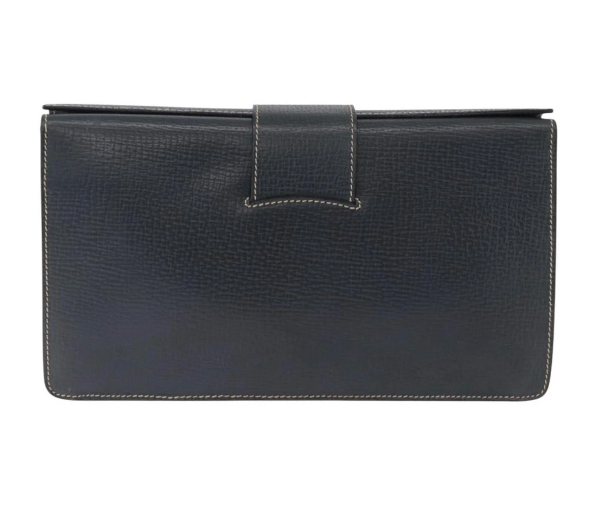 Loewe Vintage Dark Green Leather Clutch
