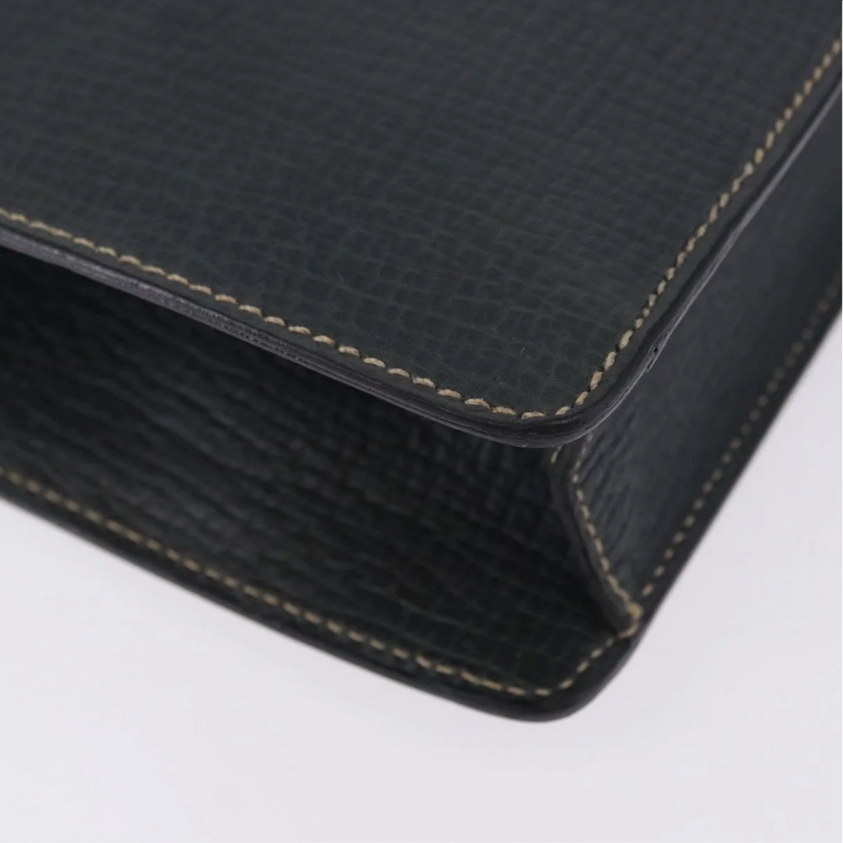 Loewe Vintage Dark Green Leather Clutch