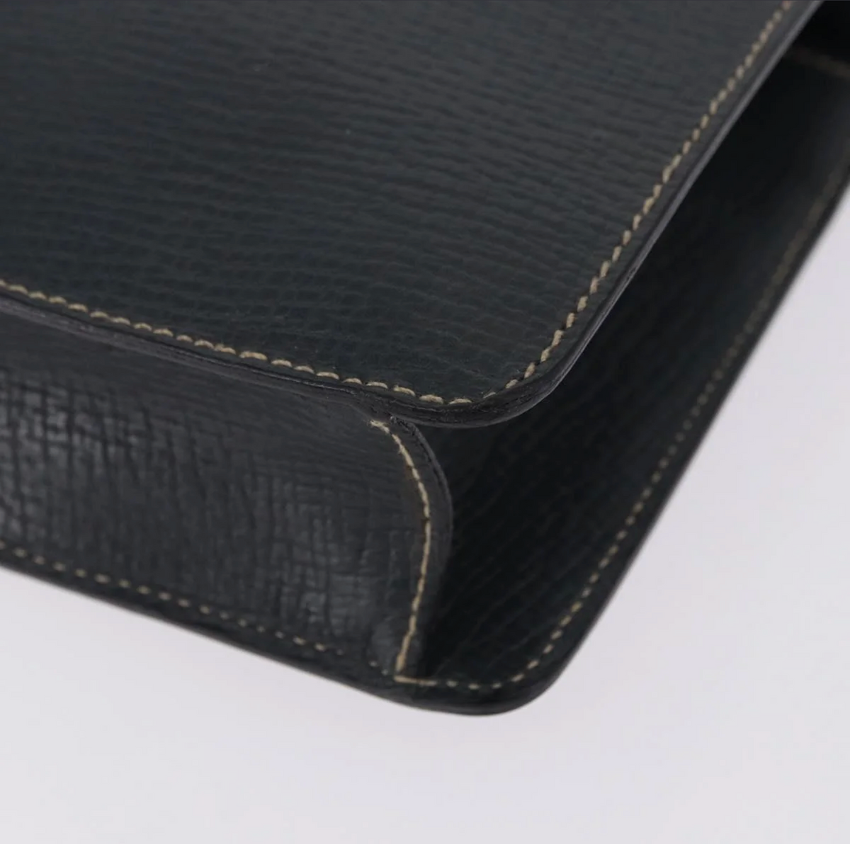 Loewe Vintage Dark Green Leather Clutch