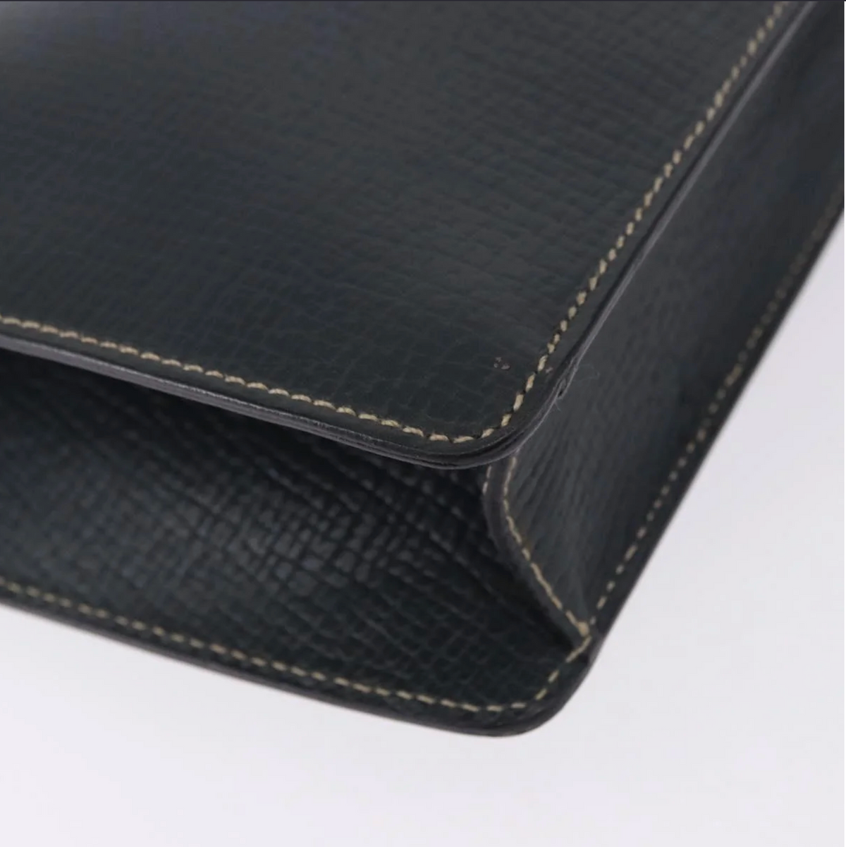 Loewe Vintage Dark Green Leather Clutch