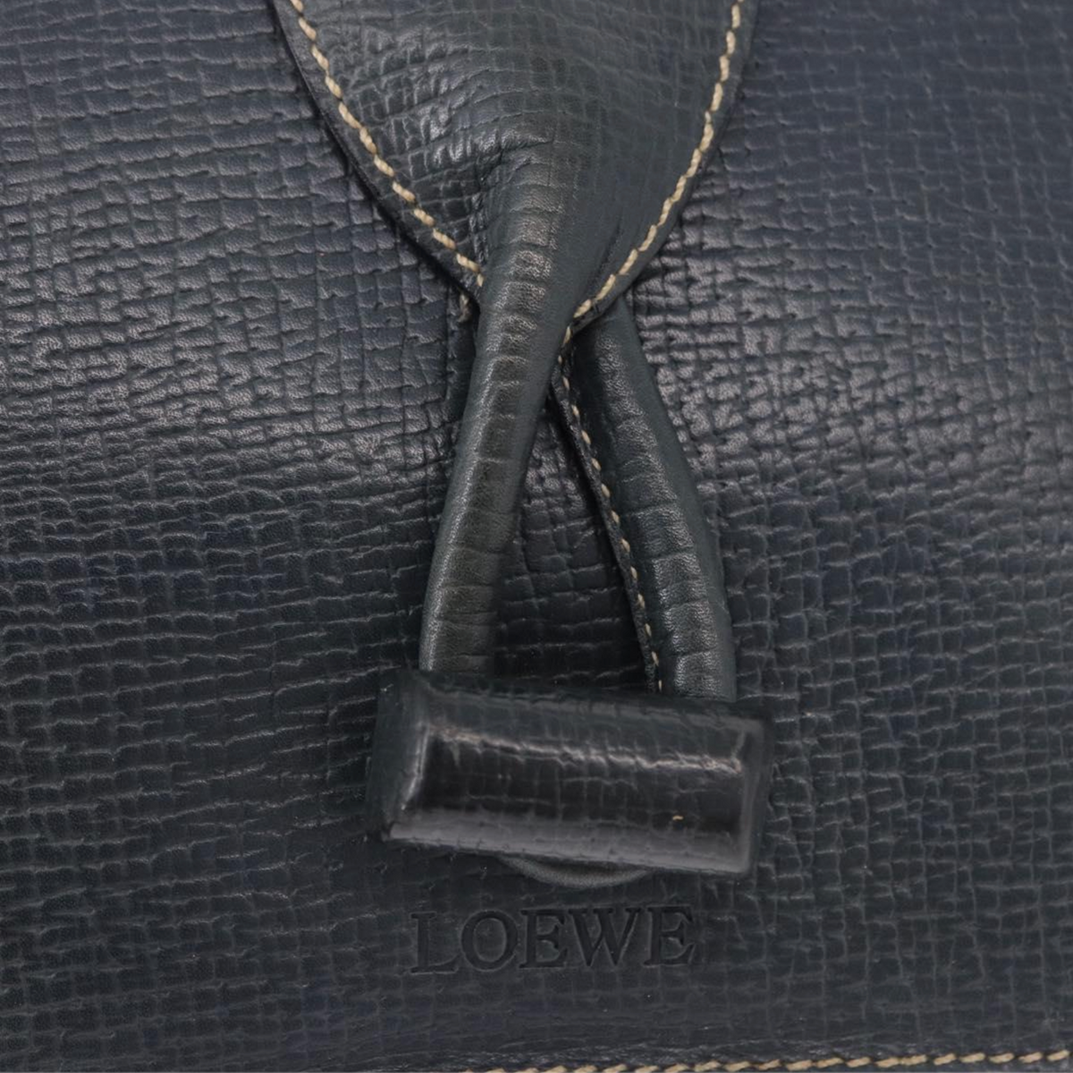 Loewe Vintage Dark Green Leather Clutch