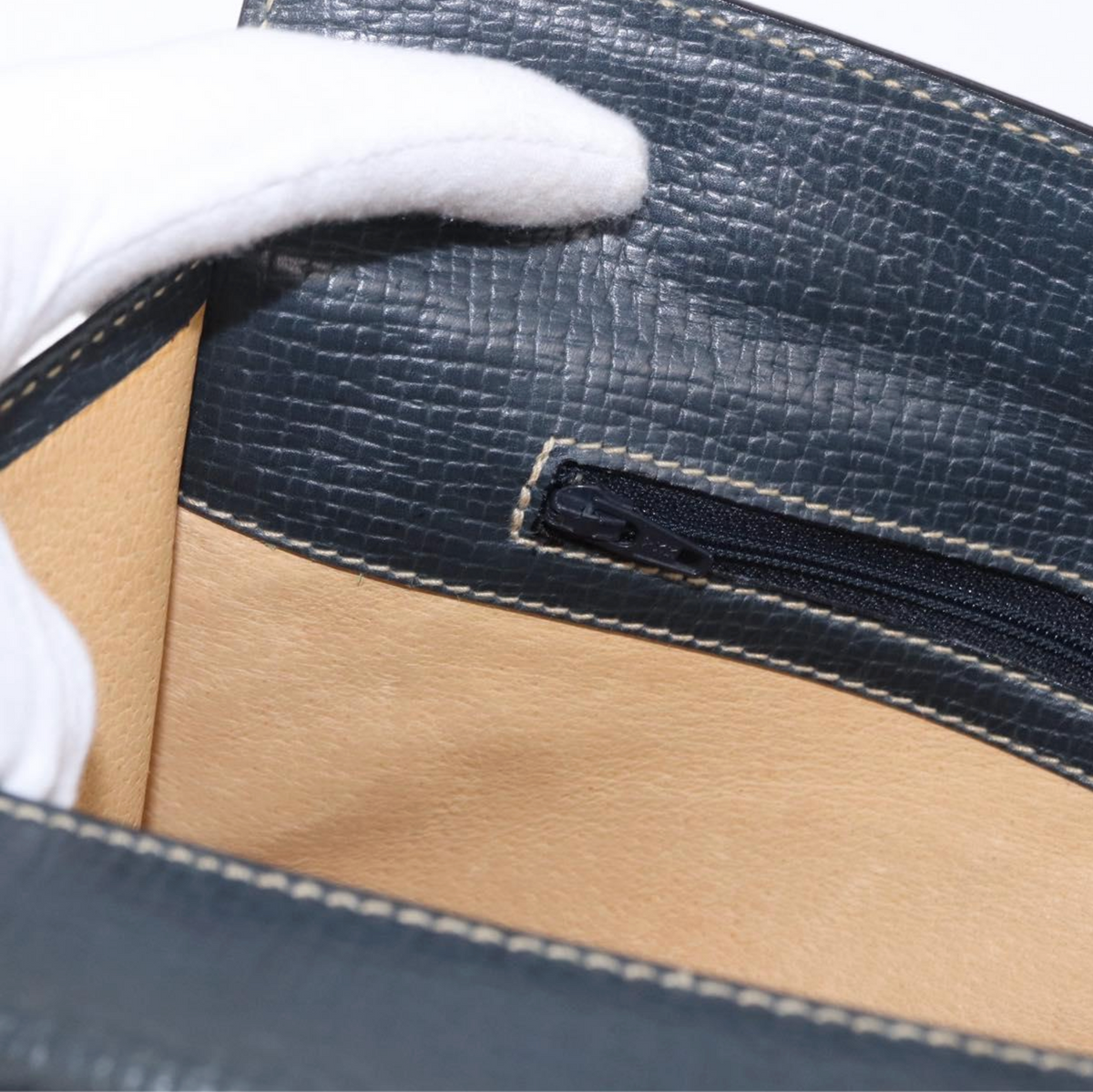 Loewe Vintage Dark Green Leather Clutch