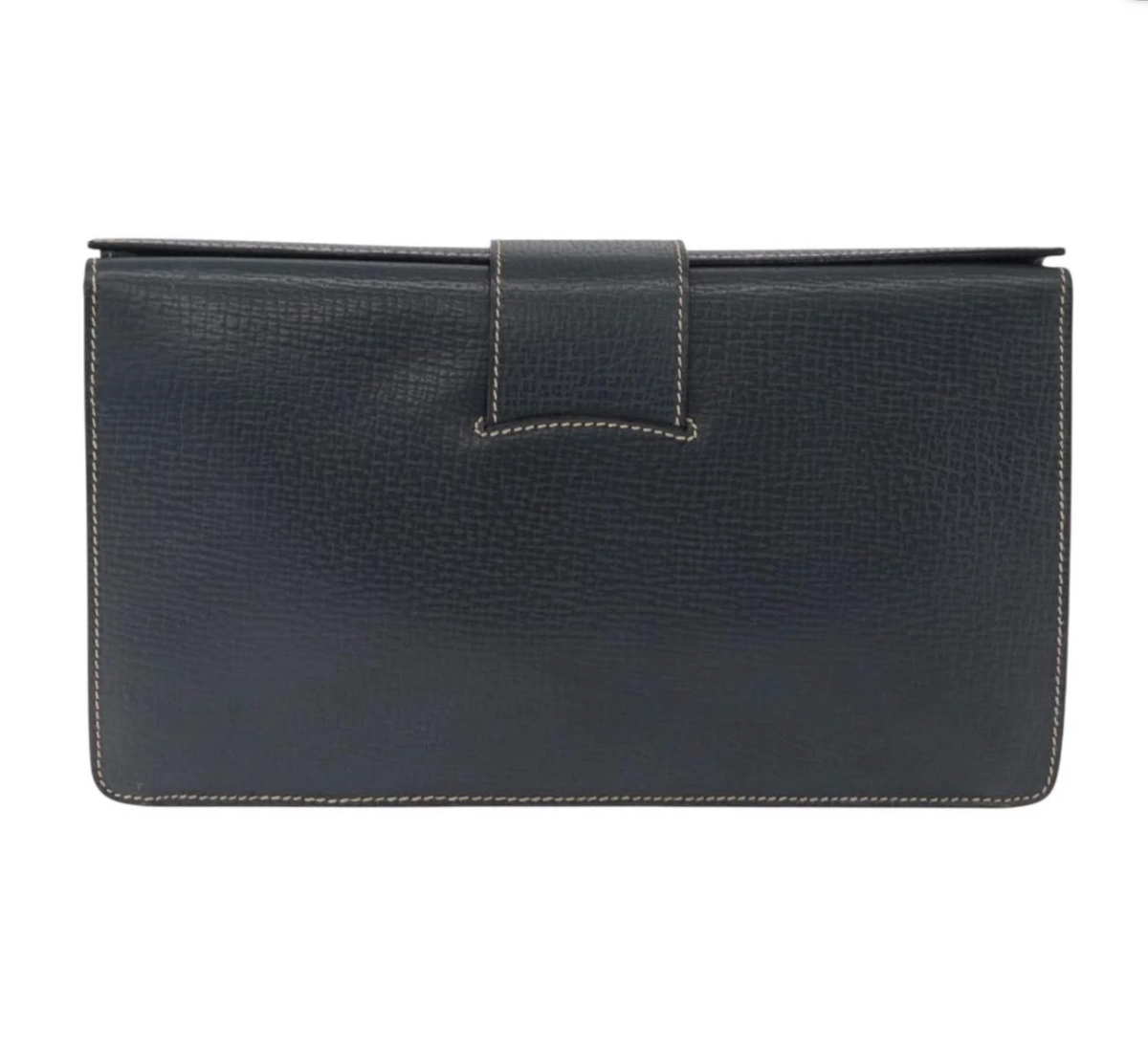 Loewe Vintage Dark Green Leather Clutch