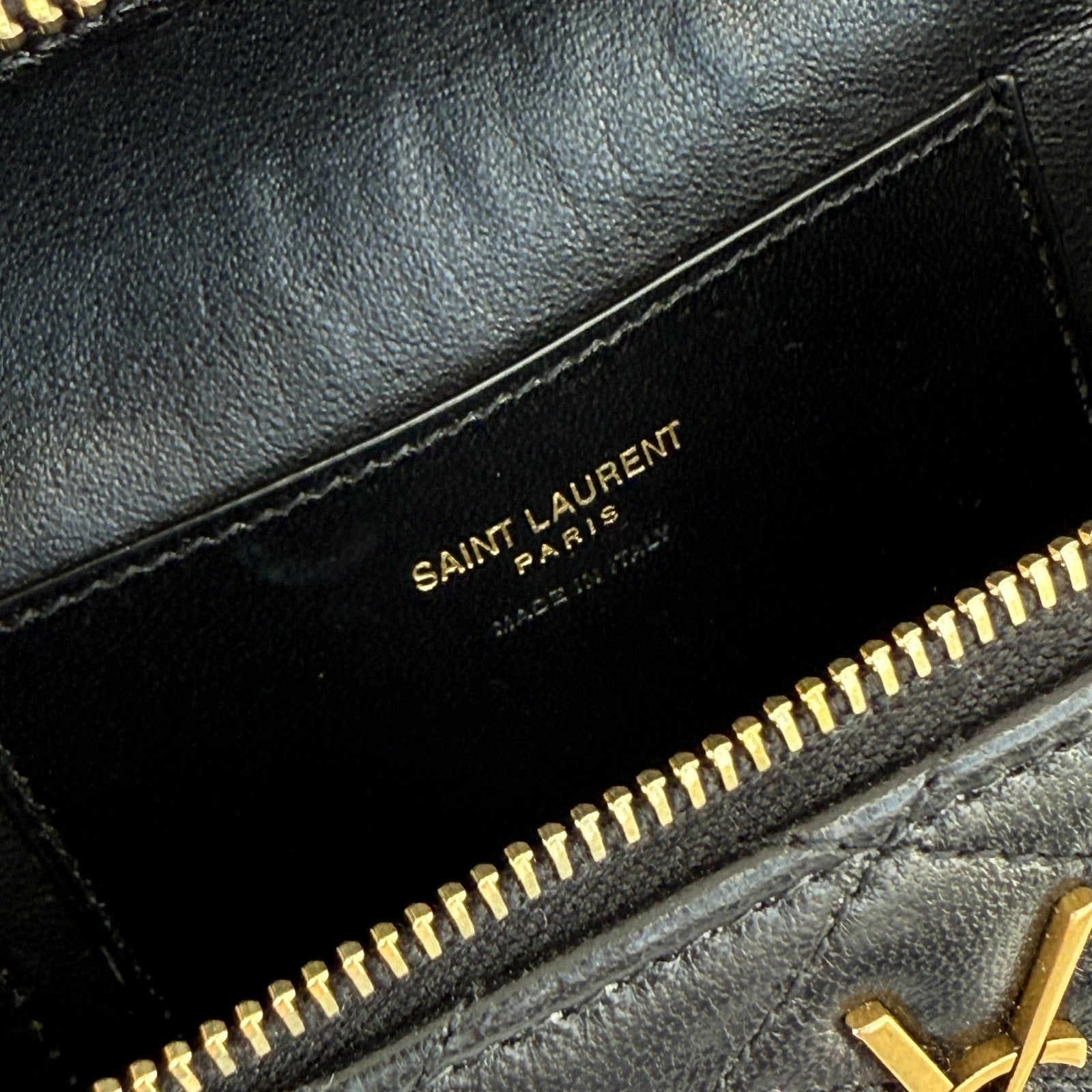 Saint Laurent Vanity Bag Handbag Shoulder Bag 2 Way Gaby Mini Lambskin Designer