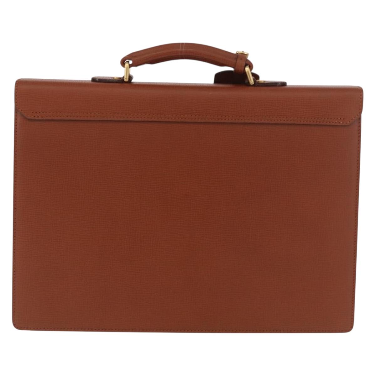 Burberrys London Brown Leather Briefcase
