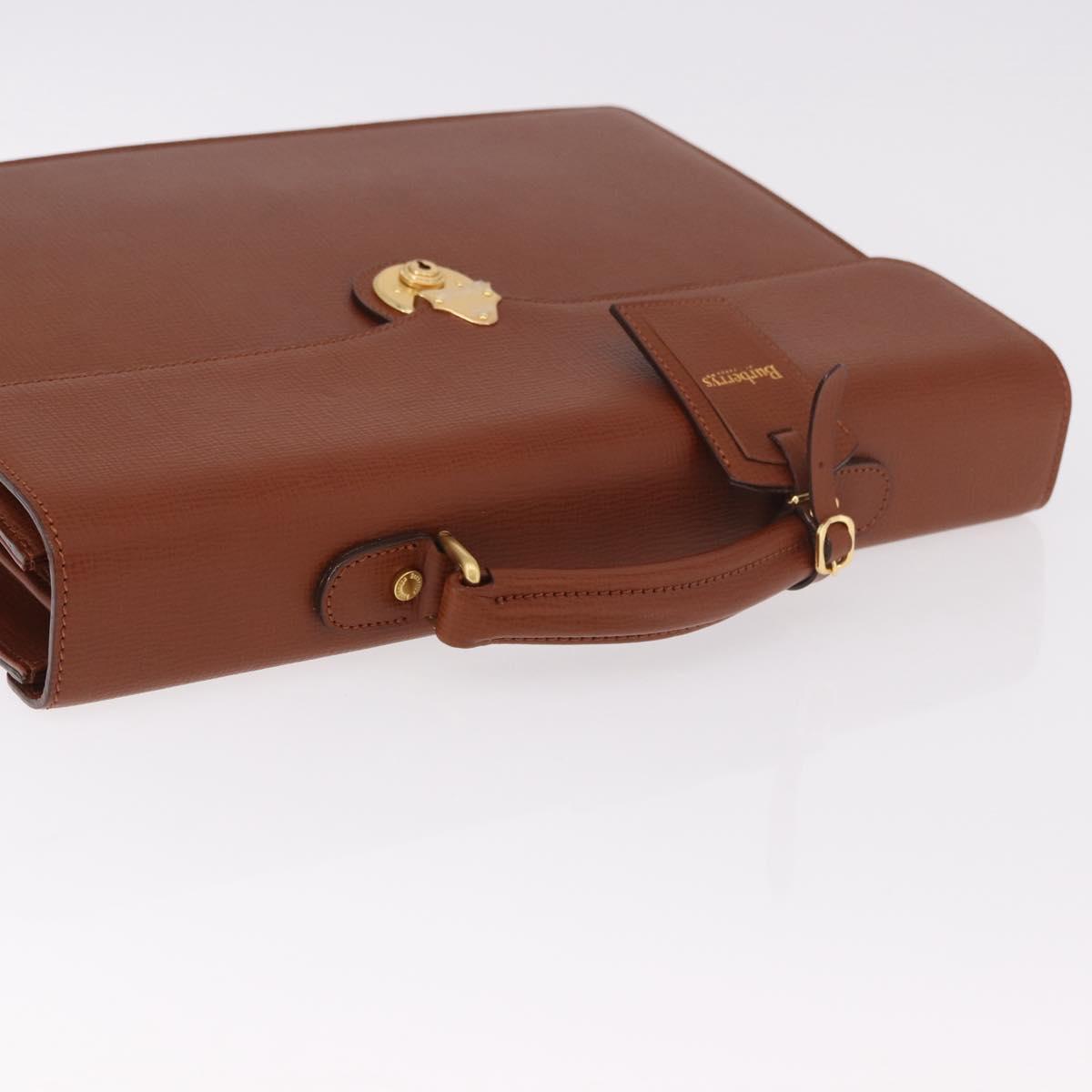 Burberrys London Brown Leather Briefcase