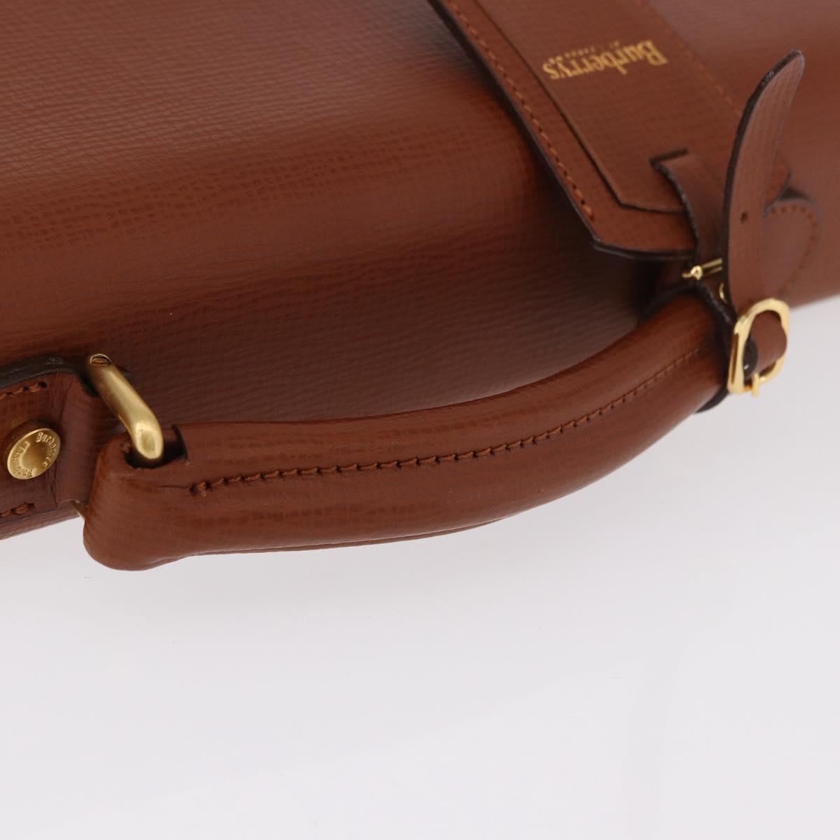Burberrys London Brown Leather Briefcase