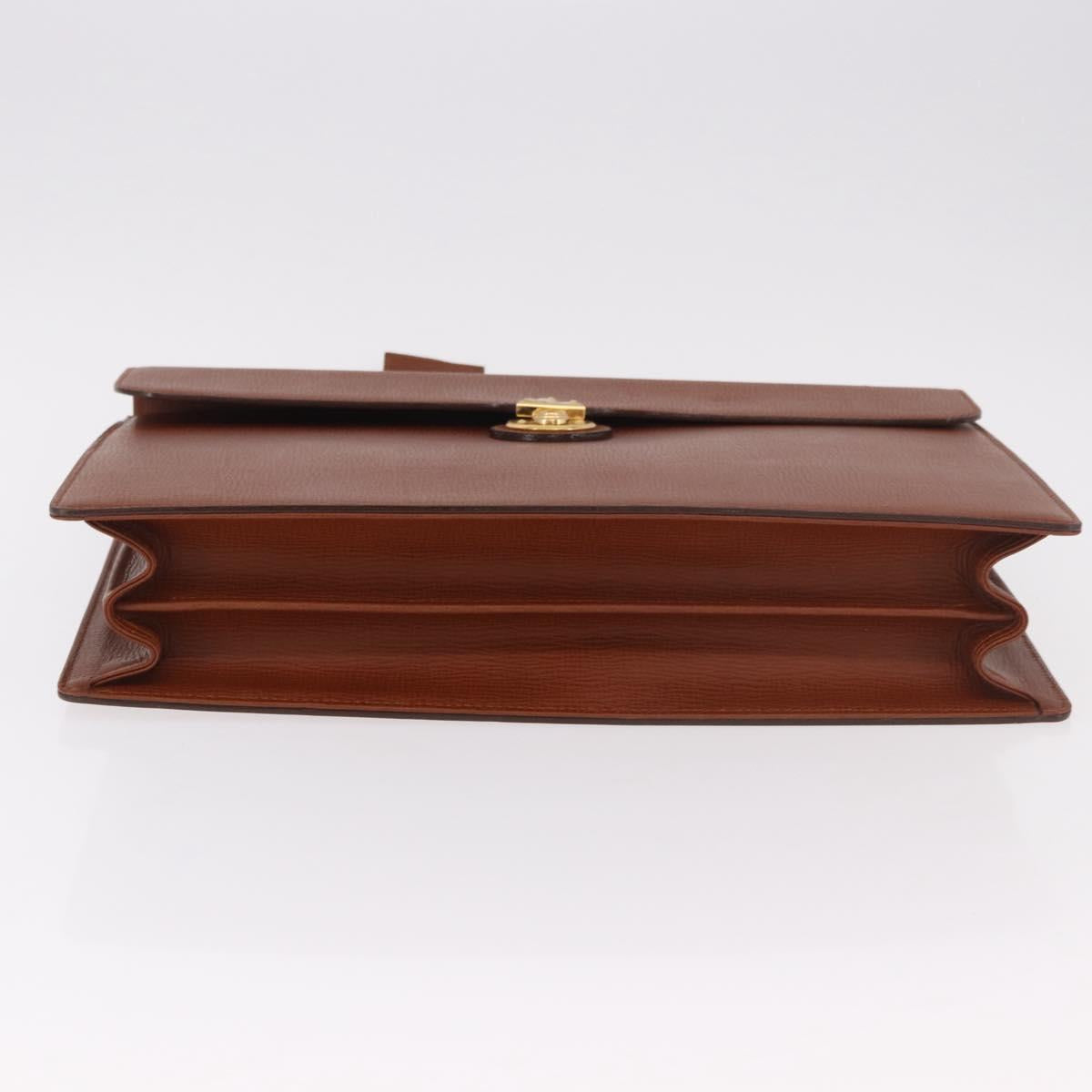 Burberrys London Brown Leather Briefcase