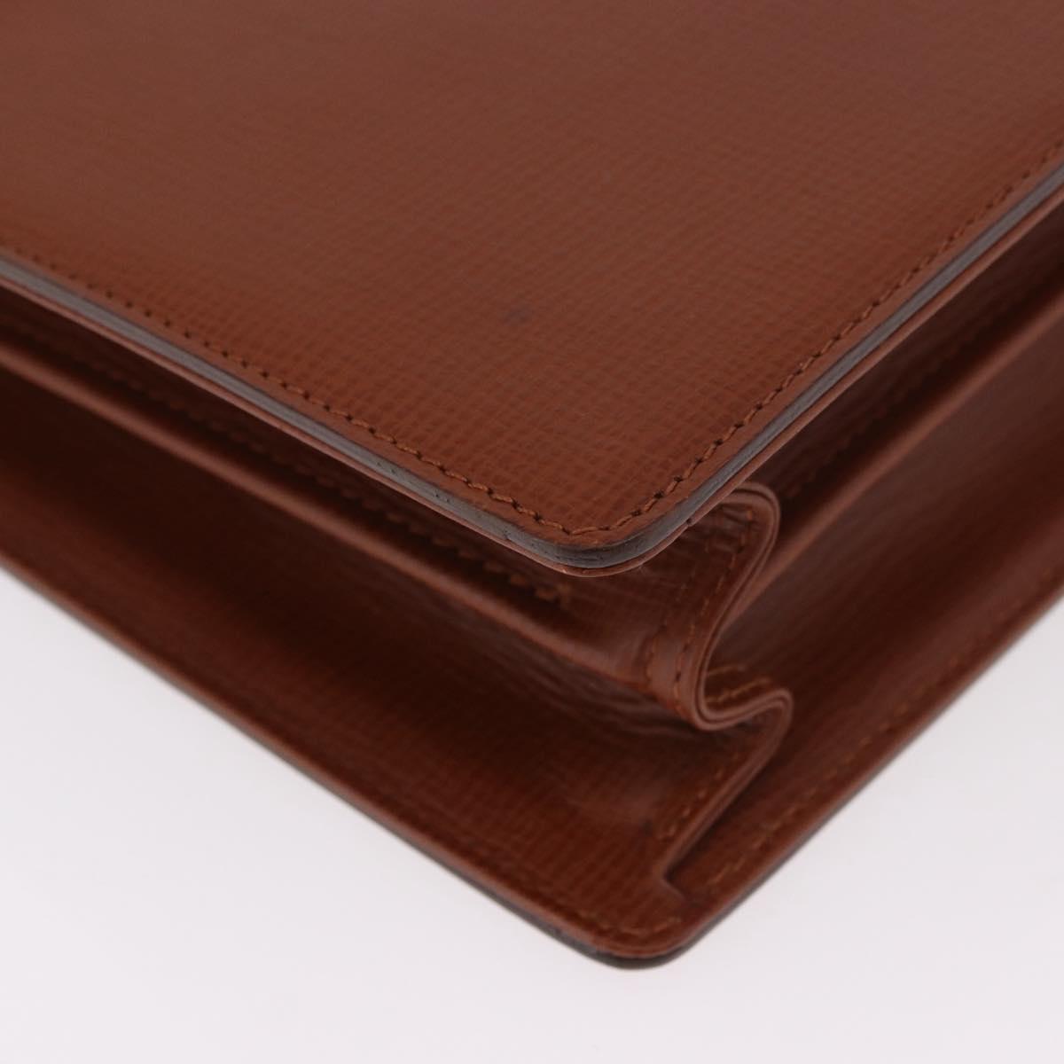 Burberrys London Brown Leather Briefcase