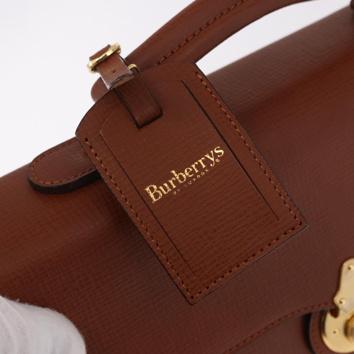 Burberrys London Brown Leather Briefcase