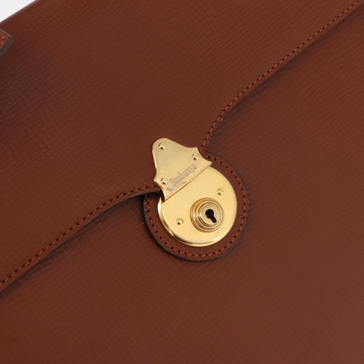 Burberrys London Brown Leather Briefcase