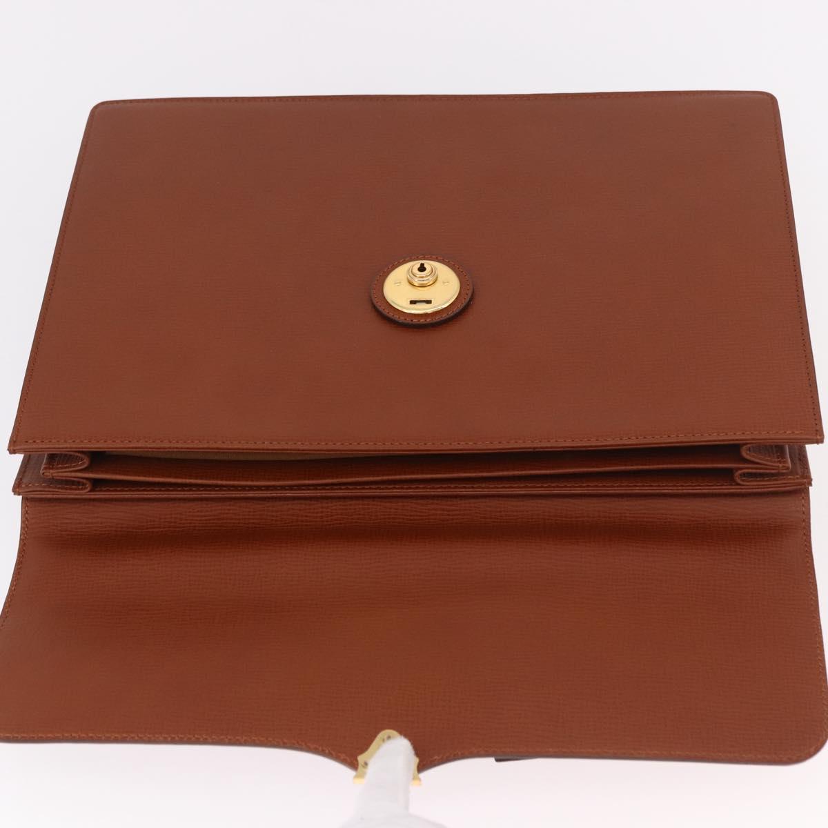 Burberrys London Brown Leather Briefcase