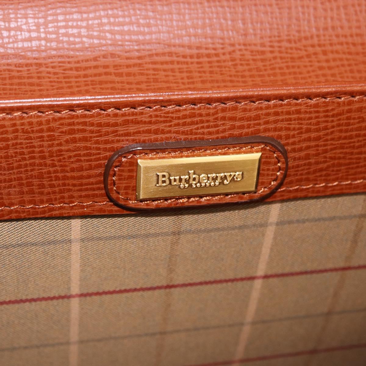Burberrys London Brown Leather Briefcase