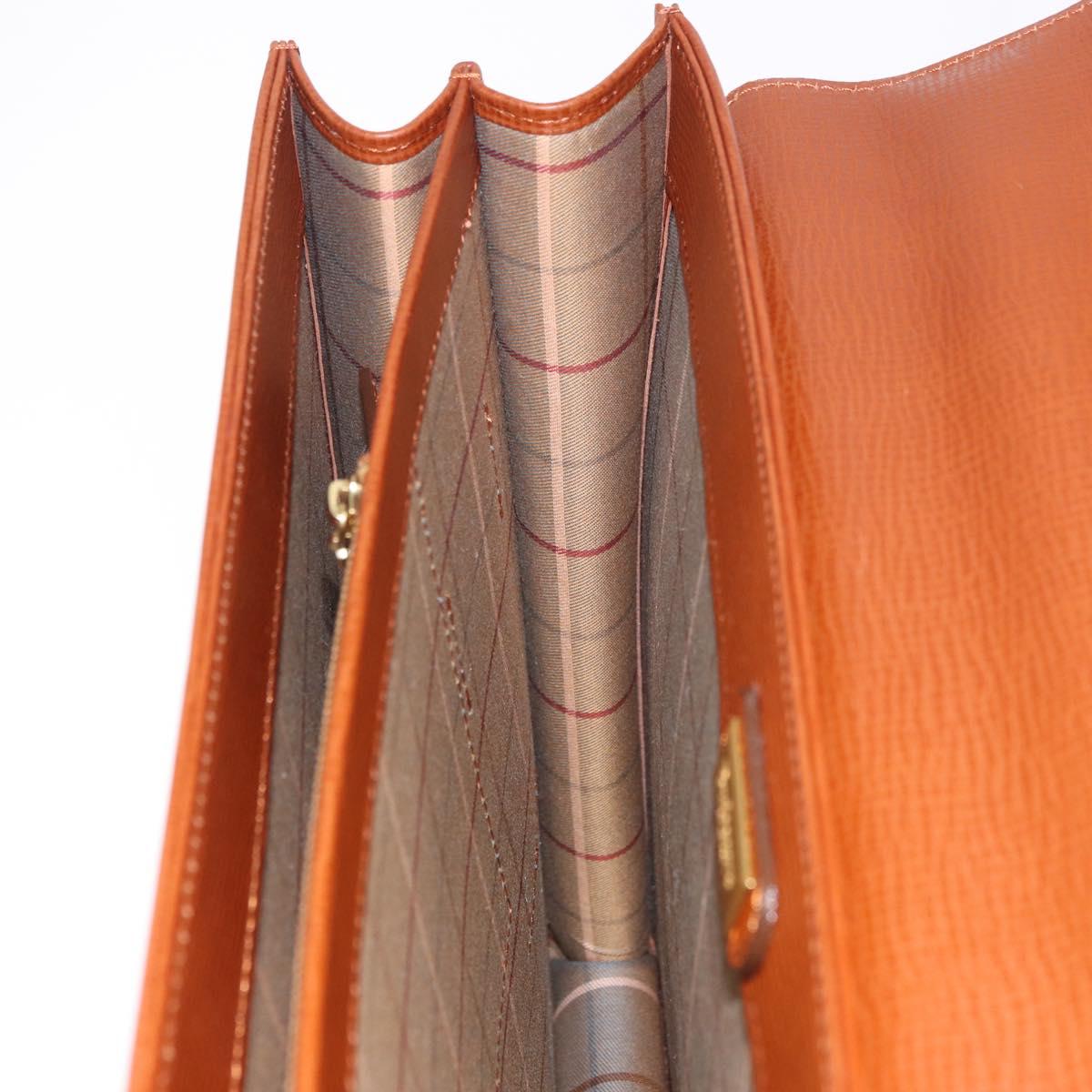 Burberrys London Brown Leather Briefcase